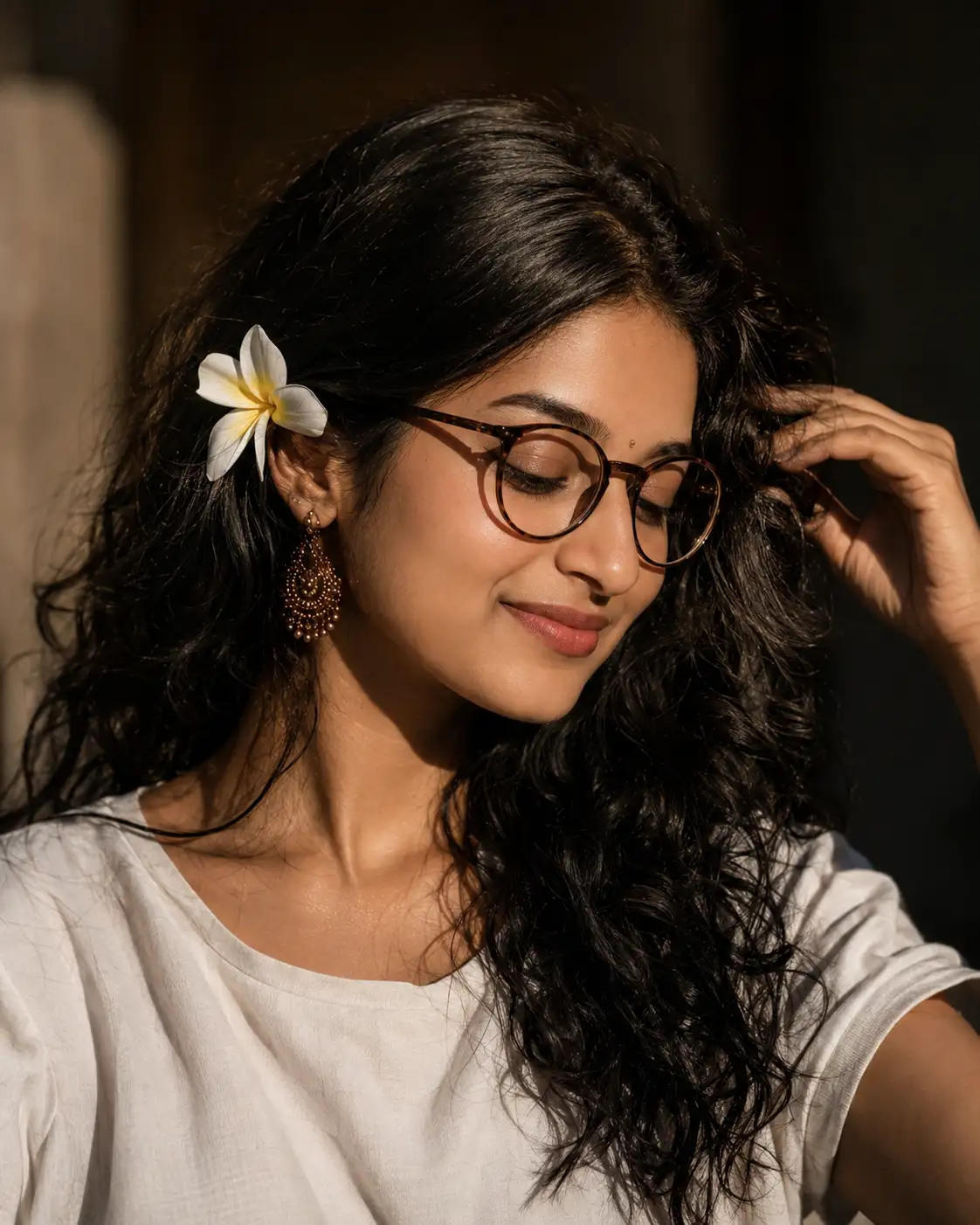 Editorial Portrait with Tortoiseshell Glasses — ChatGPT prompt | pineprompts.com