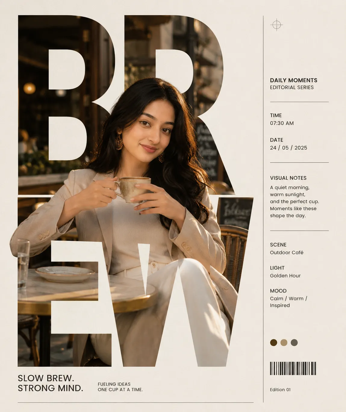 Editorial Café Poster — ChatGPT prompt | pineprompts.com