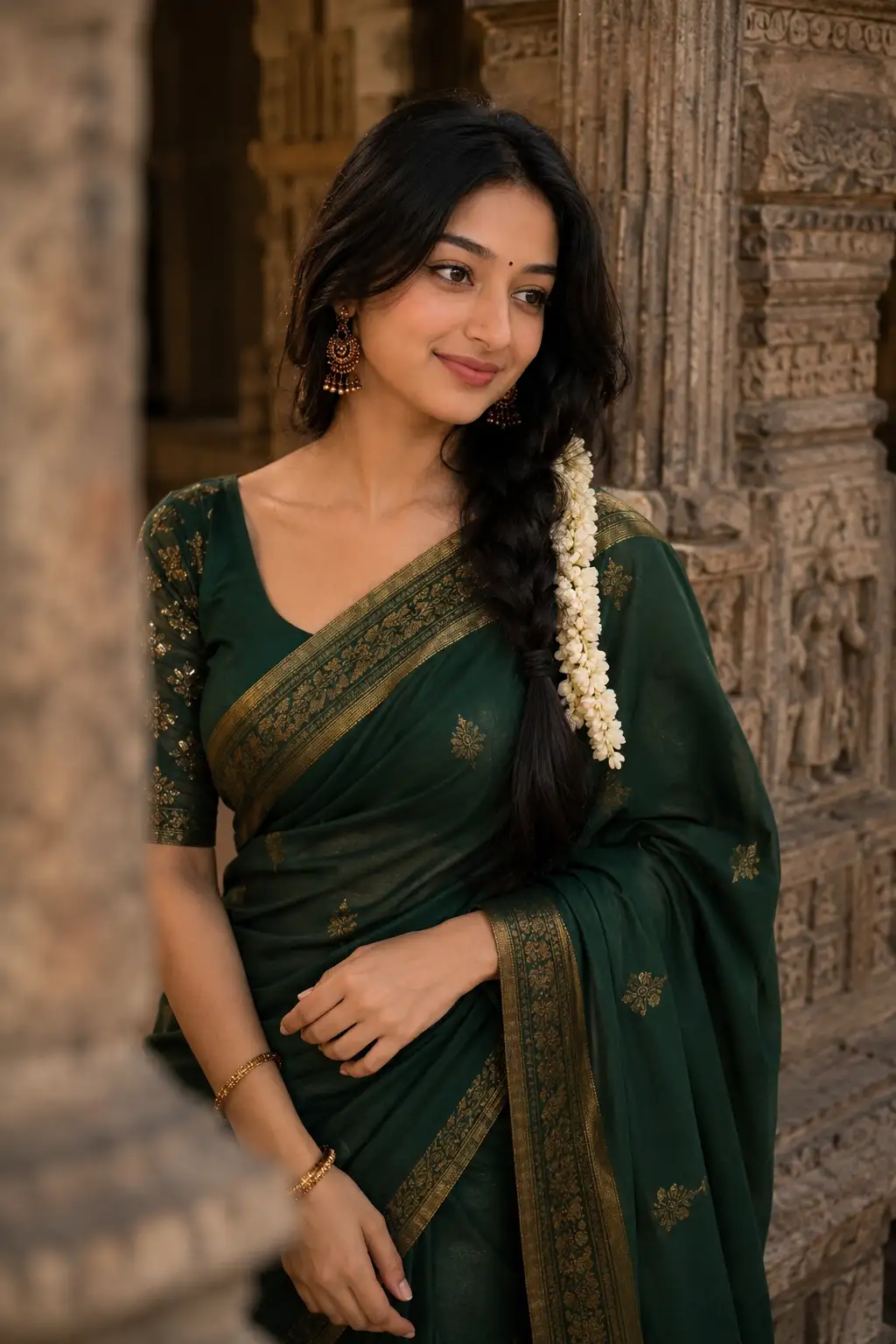 South Indian Temple Portrait — ChatGPT prompt | pineprompts.com
