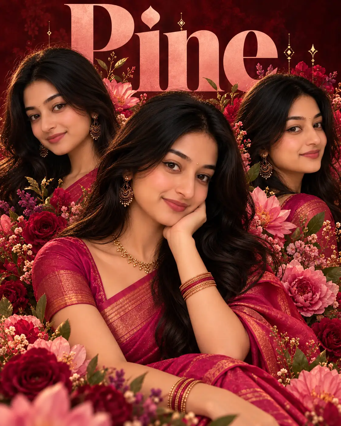 Cinematic Floral Portrait Editorial Poster — ChatGPT prompt | pineprompts.com