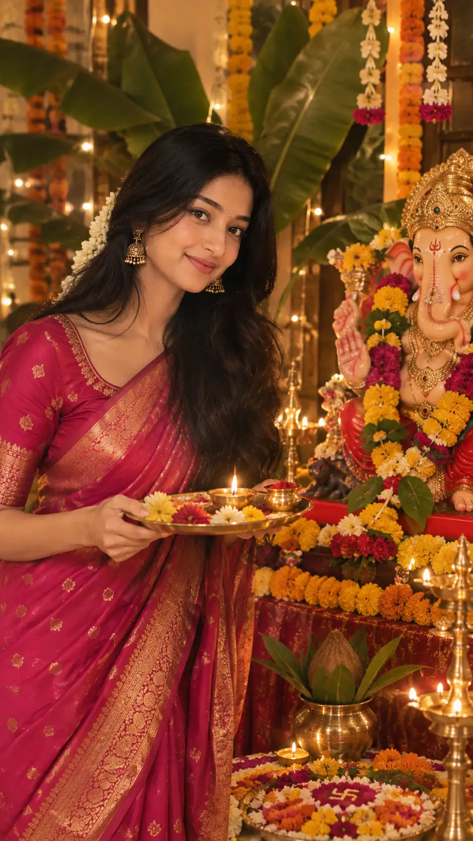 Ganesh Chaturthi Celebration — Festive Indian Portrait — ChatGPT prompt | pineprompts.com