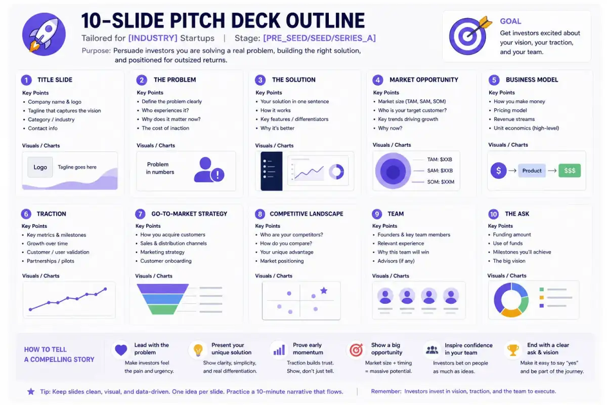 Investor Pitch Deck Outline — ChatGPT prompt | pineprompts.com