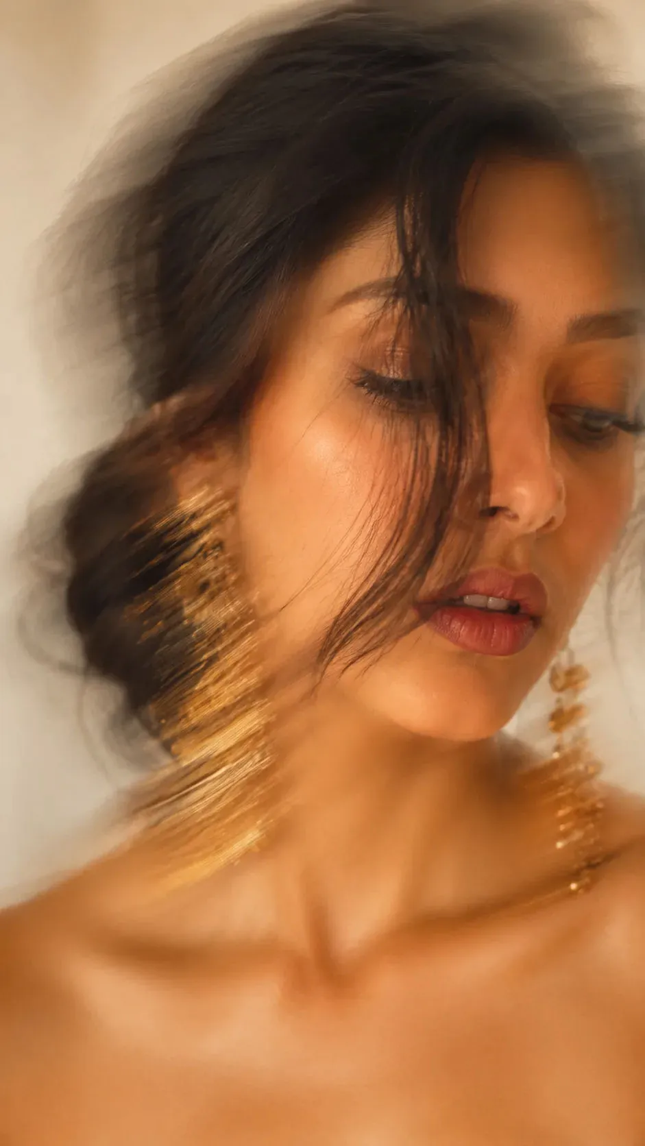 Ethereal Motion Blur Fashion Portrait of an Elegant Woman