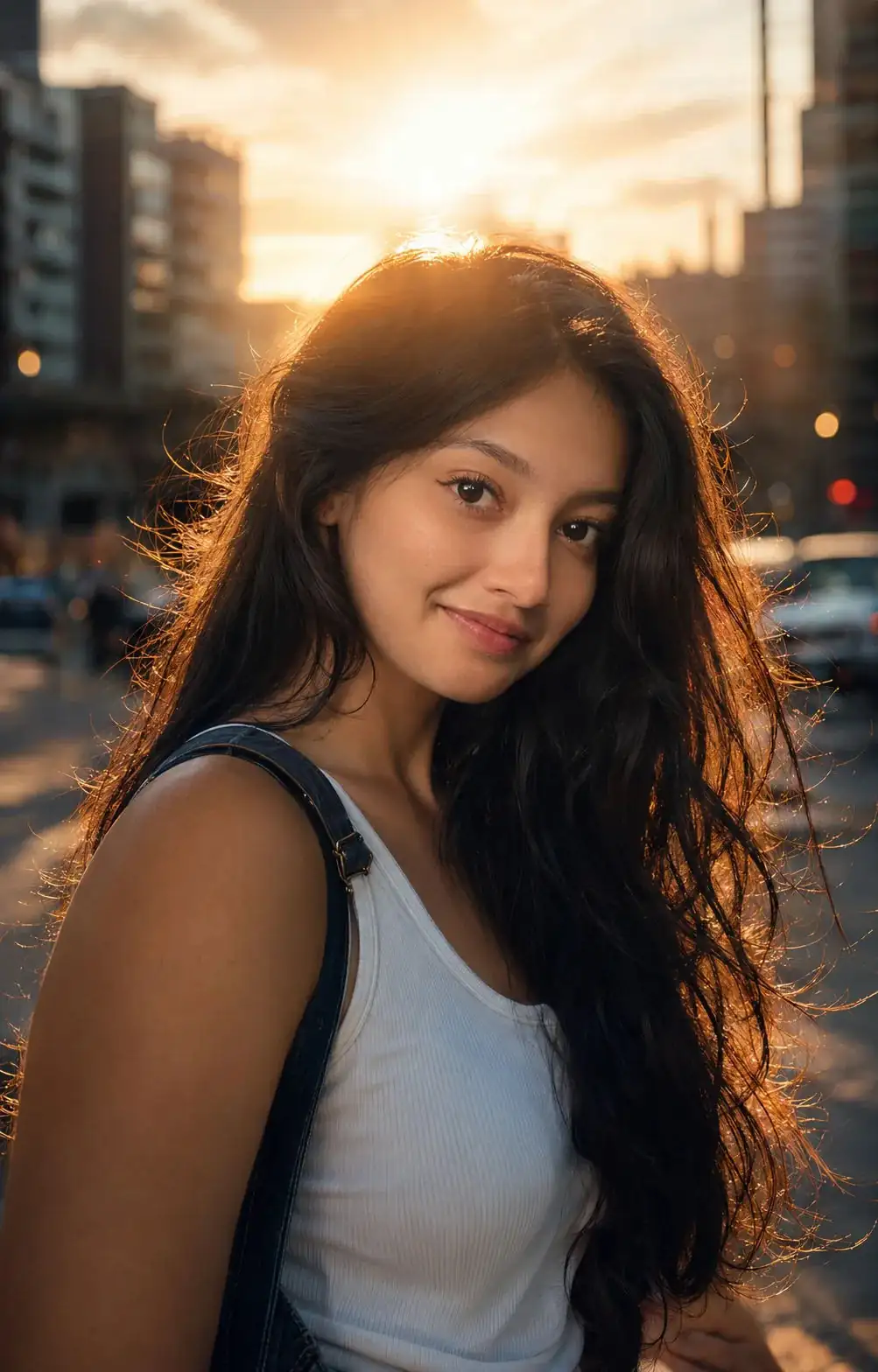 Cinematic City Portrait of a Beautiful Woman — ChatGPT prompt | pineprompts.com