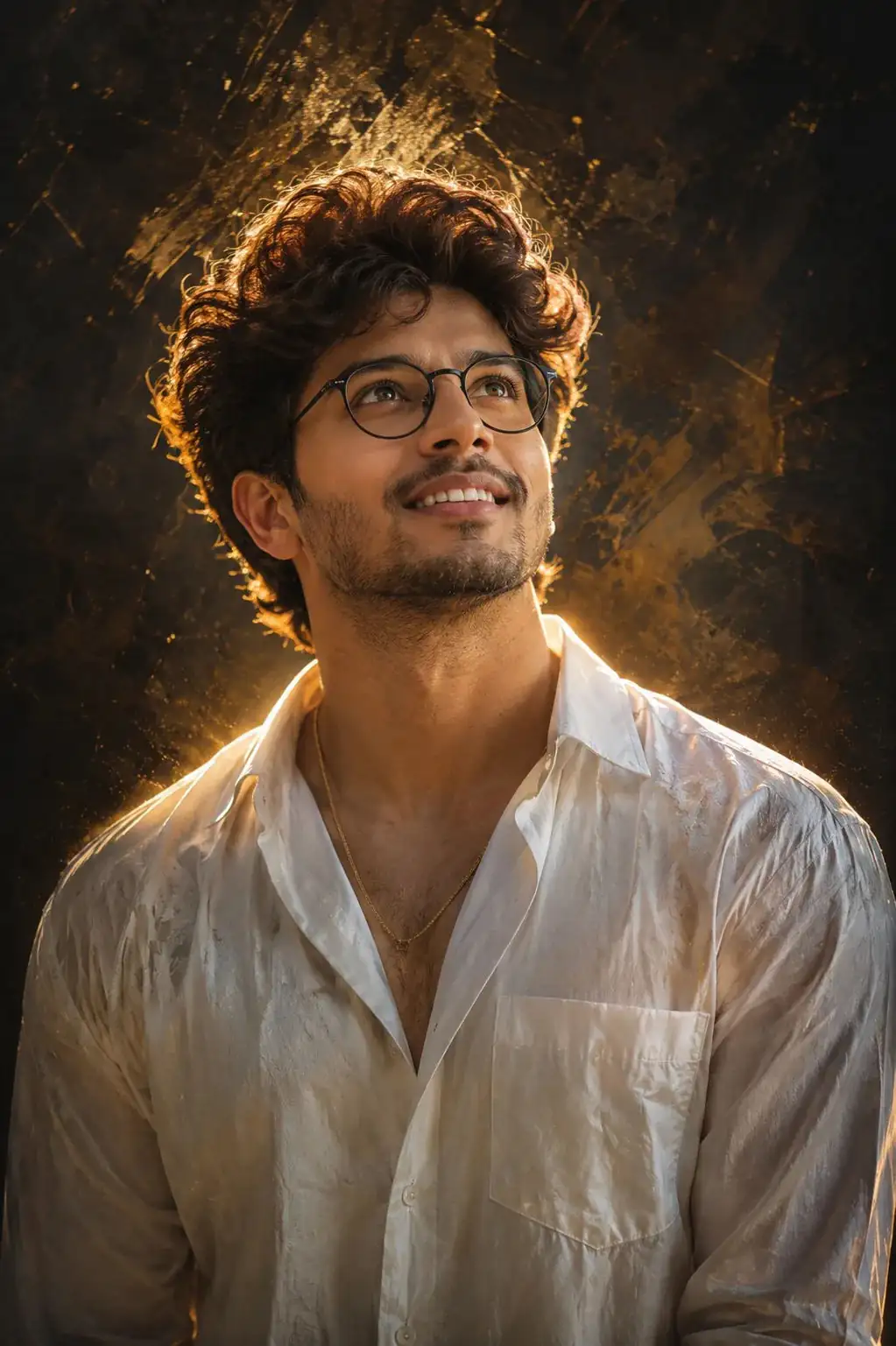 Cinematic Portrait of a Dreamer in Warm Light