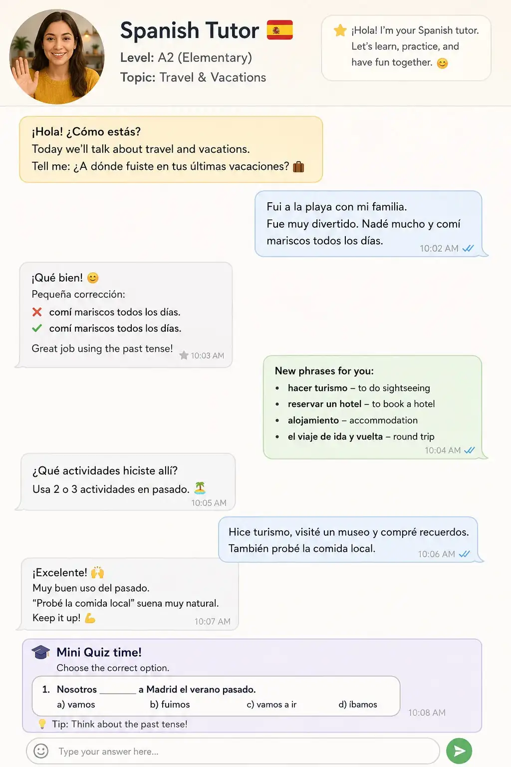 Language Tutor Conversation Partner — ChatGPT prompt | pineprompts.com