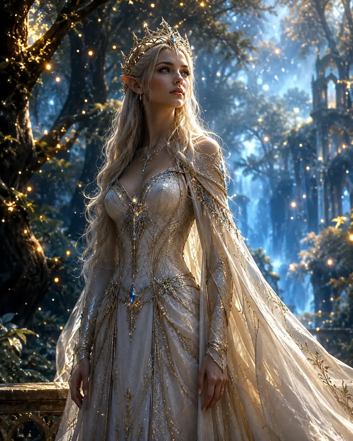 Fantasy Elf Queen — Midjourney prompt | pineprompts.com