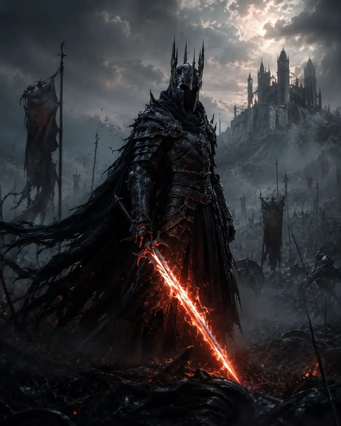 Dark Fantasy Warrior — Midjourney prompt | pineprompts.com