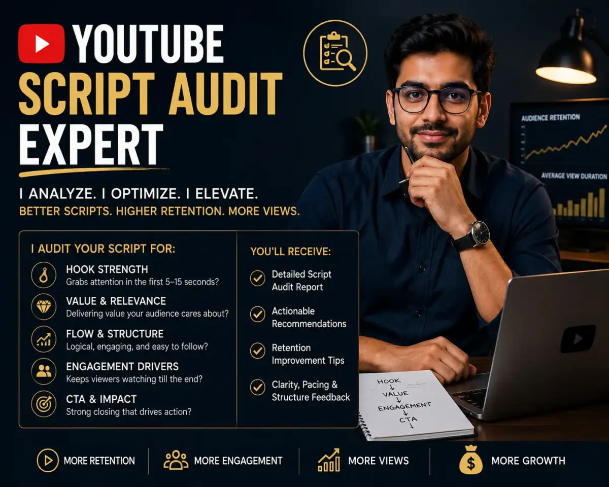 YouTube Script Audit Expert — ChatGPT prompt | pineprompts.com