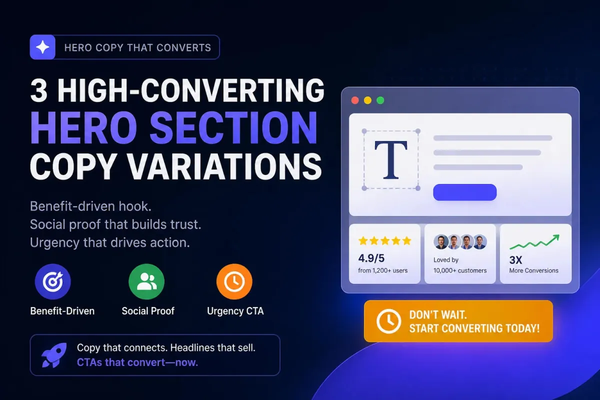 SaaS Landing Page Hero Copy — ChatGPT prompt | pineprompts.com