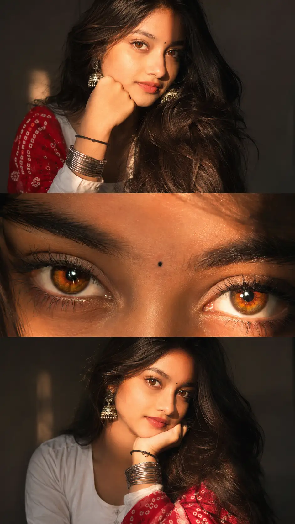 Triptych Portrait of an Indian Woman — ChatGPT prompt | pineprompts.com